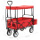Berkfield Folding Hand Trolley with Canopy Steel Red 9