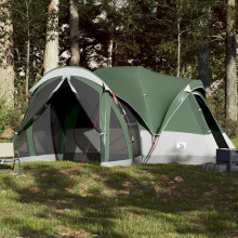 Berkfield Family Tent Tipi 8-Person Green Waterproof