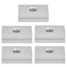 5 Pcs Woodworking Slider Aluminum Alloy M6 Silver