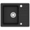 Berkfield Granite Kitchen Sink Single Basin Black 2