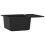 Berkfield Granite Kitchen Sink Single Basin Black 3