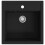Berkfield Granite Kitchen Sink Single Basin Black 2