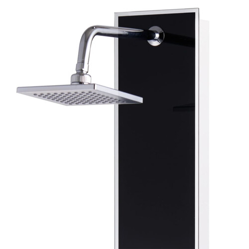 Berkfield Shower Panel Unit Glass 18x42.1x120 cm Black 2