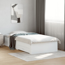 Berkfield Bed Frame with Drawers without Mattress White 90x190 cm Single