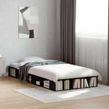 Berkfield Bed Frame without Mattress Black 75x190 cm Small Single