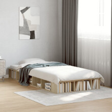 Berkfield Bed Frame without Mattress Sonoma Oak 100x200 cm