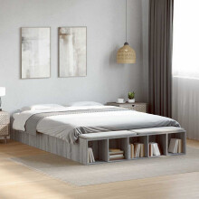 Berkfield Bed Frame without Mattress Grey Sonoma 150x200 cm King Size