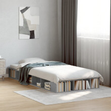 Berkfield Bed Frame without Mattress Concrete Grey 90x200 cm