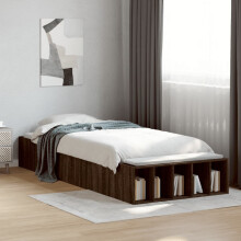 Berkfield Bed Frame without Mattress Brown Oak 90x200 cm