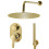 Berkfield Shower System Stainless Steel 201 Gold 2