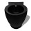 Round Bidet Stand Black High-quality Ceramic 4