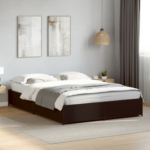 Berkfield Bed Frame without Mattress Black 135x190 cm Double