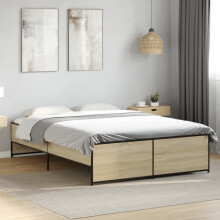 Berkfield Bed Frame without Mattress Sonoma Oak 120x190 cm Small Double