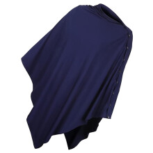 Dark Blue Nursing Cover for Breastfeeding 70x85cm Full Coverage Multi‑Use Baby Car Seat and Stroller Sunshade