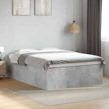Berkfield Bed Frame without Mattress Concrete Grey 135x190 cm Double