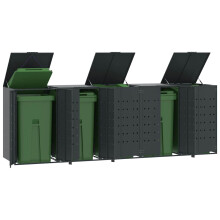 Berkfield Wheelie Bin Storage for 5 Bins Anthracite 345x79x117 cm Steel
