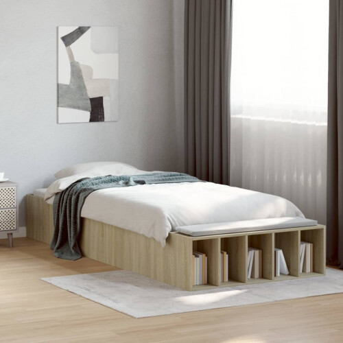 Berkfield Bed Frame without Mattress Sonoma Oak 90x190 cm Single