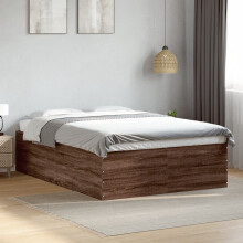 Berkfield Bed Frame without Mattress Brown Oak 120x190 cm Small Double