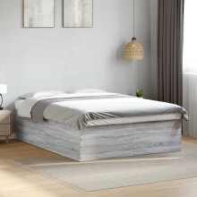 Berkfield Bed Frame without Mattress Grey Sonoma 150x200 cm