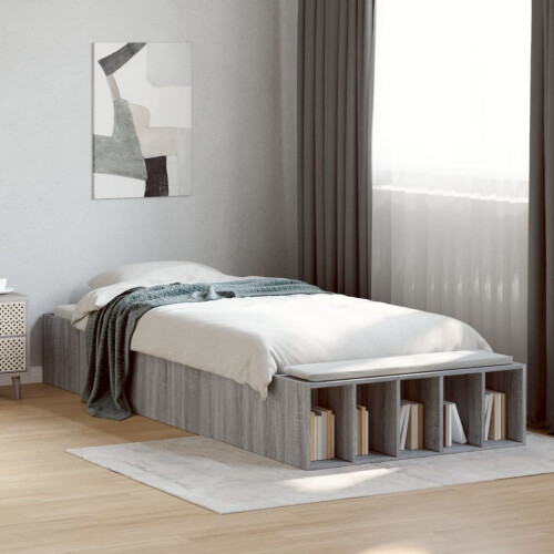 Berkfield Bed Frame without Mattress Grey Sonoma 90x190 cm Single