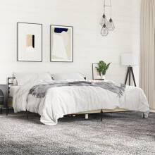 Berkfield Bed Frame without Mattress Sonoma Oak 200x200 cm
