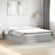 Berkfield Bed Frame without Mattress Grey Sonoma 150x200 cm