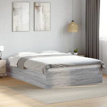 Berkfield Bed Frame without Mattress Grey Sonoma 120x190 cm Small Double