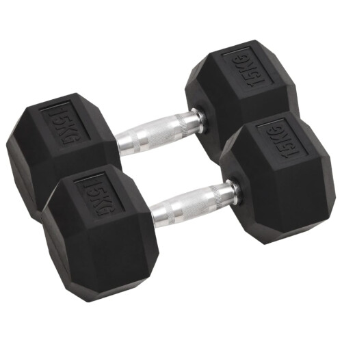 Berkfield Dumbbells 2 pcs 30 kg Total Cast Iron