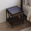 Berkfield Bedside Table with Infinity LED Brown Oak 40x40x49 cm 1
