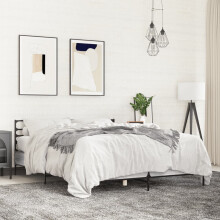 Berkfield Bed Frame without Mattress Grey Sonoma 120x190 cm Small Double