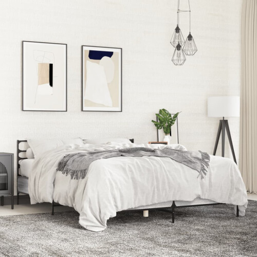 Berkfield Bed Frame without Mattress Grey Sonoma 120x190 cm Small Double