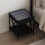 Berkfield Bedside Table with Infinity LED Black 40x40x49 cm 1