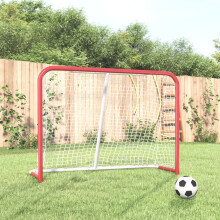 Berkfield Hockey Goal with Net Red&White 153x60x118 cm Steel&Polyester