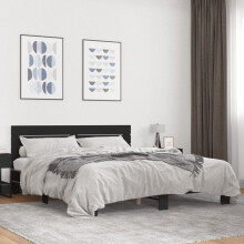 Berkfield Bed Frame without Mattress Black 200x200 cm