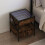 Berkfield Bedside Table with Infinity LED Smoked Oak 40x40x51 cm 1