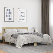 Berkfield Bed Frame without Mattress Sonoma Oak 150x200 cm King Size