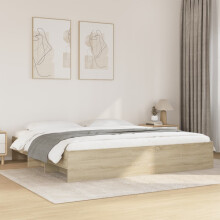 Berkfield Bed Frame without Mattress Sonoma Oak 180x200 cm Super King Engineered Wood