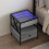 Berkfield Bedside Table with Infinity LED Grey Sonoma 40x40x51 cm 1