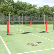Berkfield Tennis Net Black and Red 300x100x87 cm Polyester