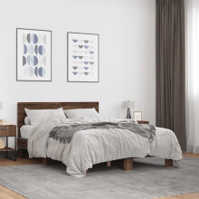 Berkfield Bed Frame without Mattress Brown Oak 120x200 cm