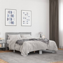 Berkfield Bed Frame without Mattress Grey Sonoma 120x200 cm