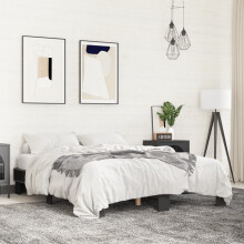 Berkfield Bed Frame without Mattress Black 150x200 cm King Size