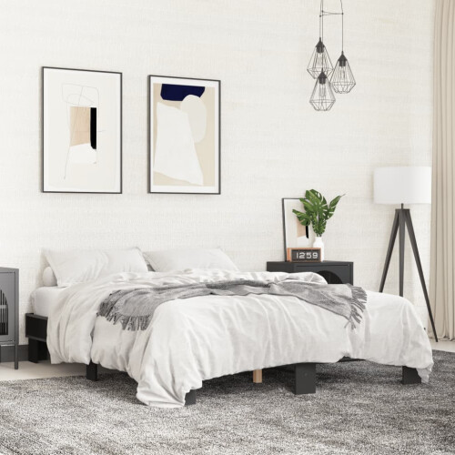 Berkfield Bed Frame without Mattress Black 150x200 cm King Size