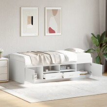 Berkfield Daybed with Drawers without Mattress White 100x200 cm