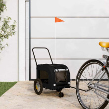 Berkfield Pet Bike Trailer Black 125 x 53 x 54 cm Oxford fabric and iron