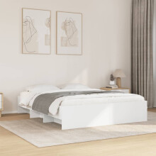 Berkfield Bed Frame without Mattress White 150x200 cm King Size Engineered Wood
