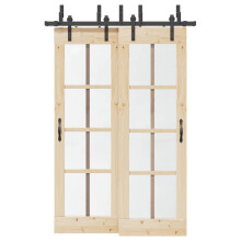 Berkfield Sliding Door Hardware Kit 152,5 cm Steel Black