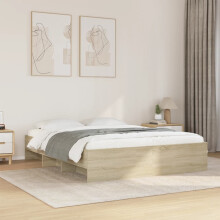 Berkfield Bed Frame without Mattress Sonoma Oak 160x200 cm Engineered Wood