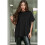 Women'S Loose Dropped Shoulder Short Sleeve Pullover Sweater Black M 4