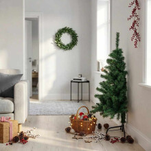 Berkfield Artificial Half Christmas Tree with Stand Green 120 cm PVC